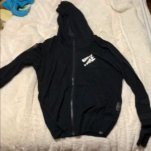 Brand New Nike Black Mesh Zipup Hoodie